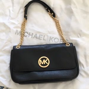 Michael Kors Black Gold Chain Handbag